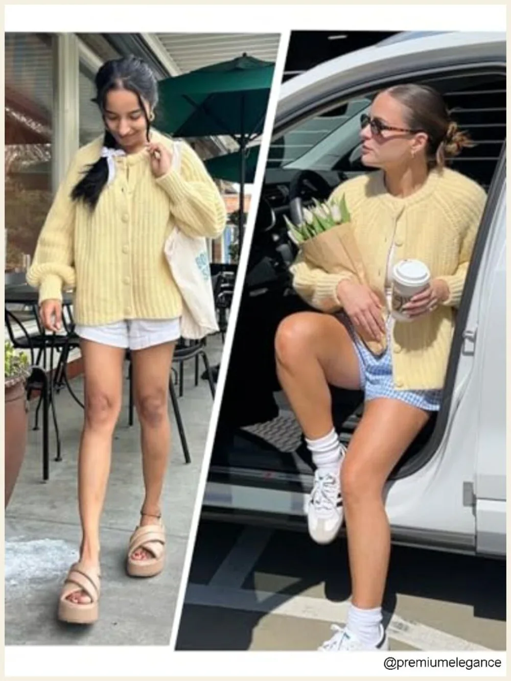 Women's Button Front Chunky Cardigan Long Sleeve Cropped Knit Outerwear